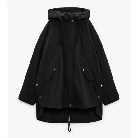 Zara Asymmetric Oversized Parka - Picture 7 of 13
